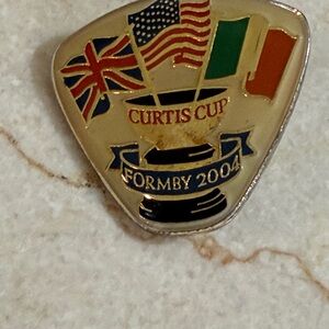 Curtis Cup Formby 2004 Enamel Pin - Triangular Flag Design